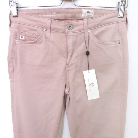 AG Cigarette Prima Mid Crop Jeans Rose Quartz Pink Size 25 - Picture 6 of 13